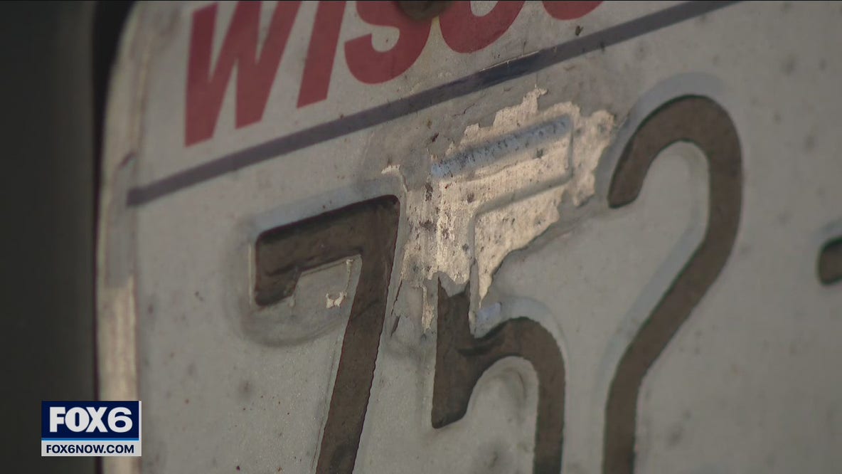 Peeling license plates; Wisconsin works to replace 3 million